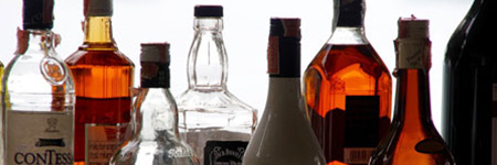 Image of various bottles of alcohol