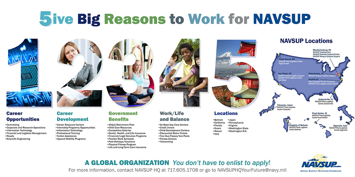 Image of 5 big reasons to work for NAVSUP